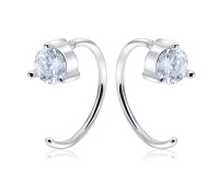 Elegant CZ Stone Silver Ear Stud STS-5804